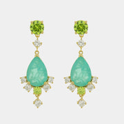 Orecchini in Argento 925 con zirconi verdi