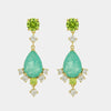 Orecchini in Argento 925 con zirconi verdi