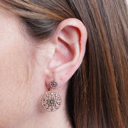 Orecchini in Argento 925 fiore in stile antico