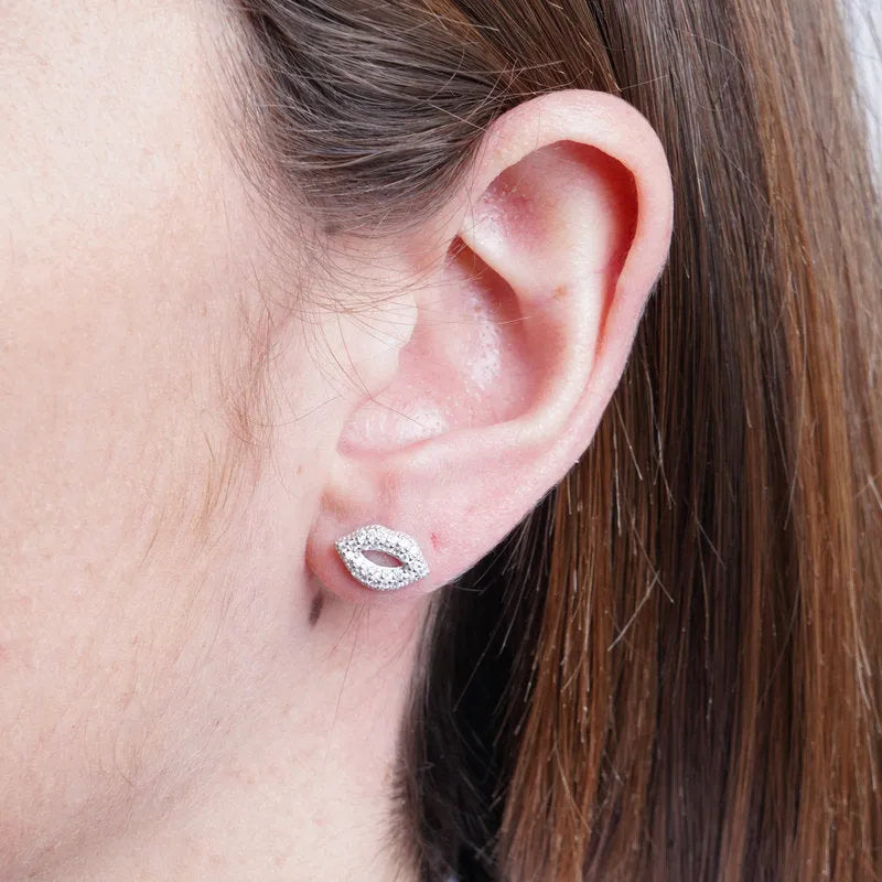 Orecchini in Argento 925 bocca zirconata Collezione Hanoi - BYSIMON gioielli