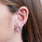 Orecchini in Argento 925 cerchio colorato