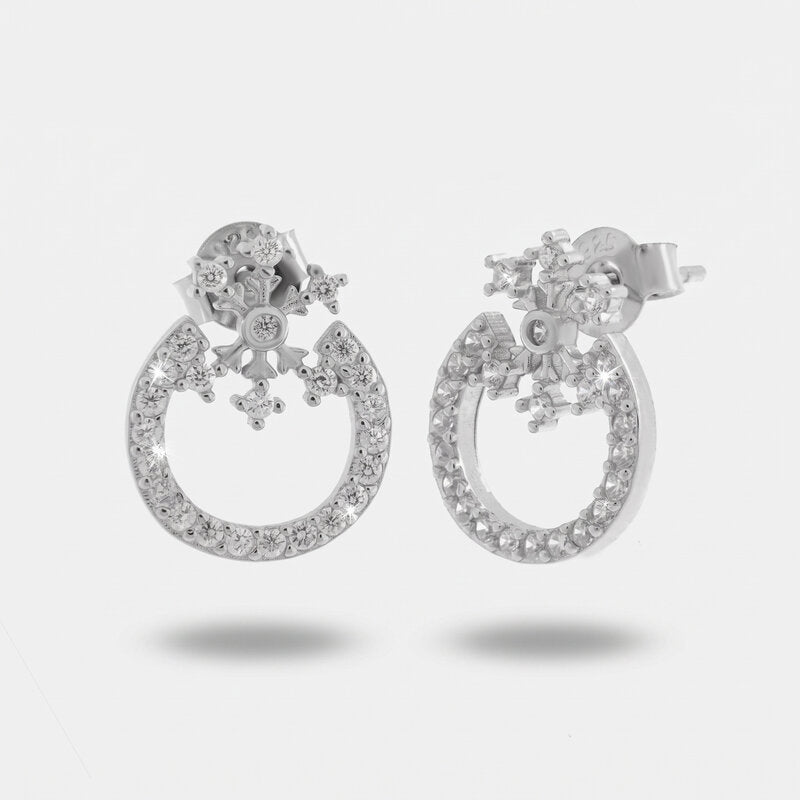 Orecchini in Argento 925 ferro di cavallo zirconato Collezione Hanoi - BYSIMON gioielli