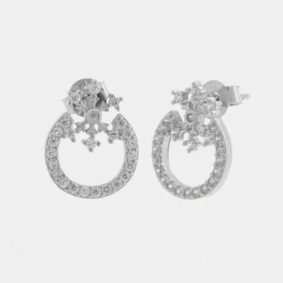 Orecchini in Argento 925 ferro di cavallo zirconato Collezione Hanoi - BYSIMON gioielli