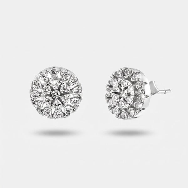 Orecchini in Argento 925 cerchio zirconato Collezione Hanoi - BYSIMON gioielli