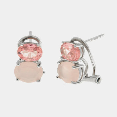 Orecchini in Argento 925 zirconi rosa Collezione Hanoi - BYSIMON gioielli