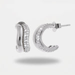 Orecchini in Argento 925 semi cerchio ondulato Collezione Hanoi - BYSIMON gioielli