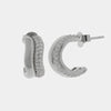 Orecchini in Argento 925 semi cerchio ondulato