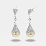 Orecchini in Argento 925 perle con zirconi Collezione Hanoi - BYSIMON gioielli