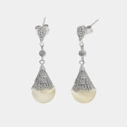 Orecchini in Argento 925 perle con zirconi