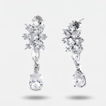 Orecchini in Argento 925 fiore con zirconi trasparenti Collezione Hanoi - BYSIMON gioielli