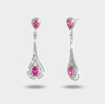 Orecchini in Argento 925 goccia zirconata rosa Collezione Hanoi - BYSIMON gioielli