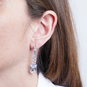 Orecchini in Argento 925 rettangoli pendenti