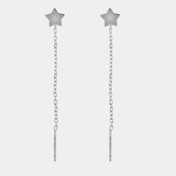 Orecchini argento 925 saliscendi stella - BYSIMON gioielli