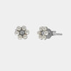 Orecchini in Argento 925 fiore con perle