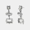Orecchini in Argento 925 rettangoli zirconati