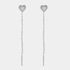 Orecchini in Argento 925 saliscendi con cuore