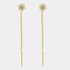 Orecchini in Argento 925 saliscendi con fiore