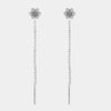 925 Silver Earrings with Flower