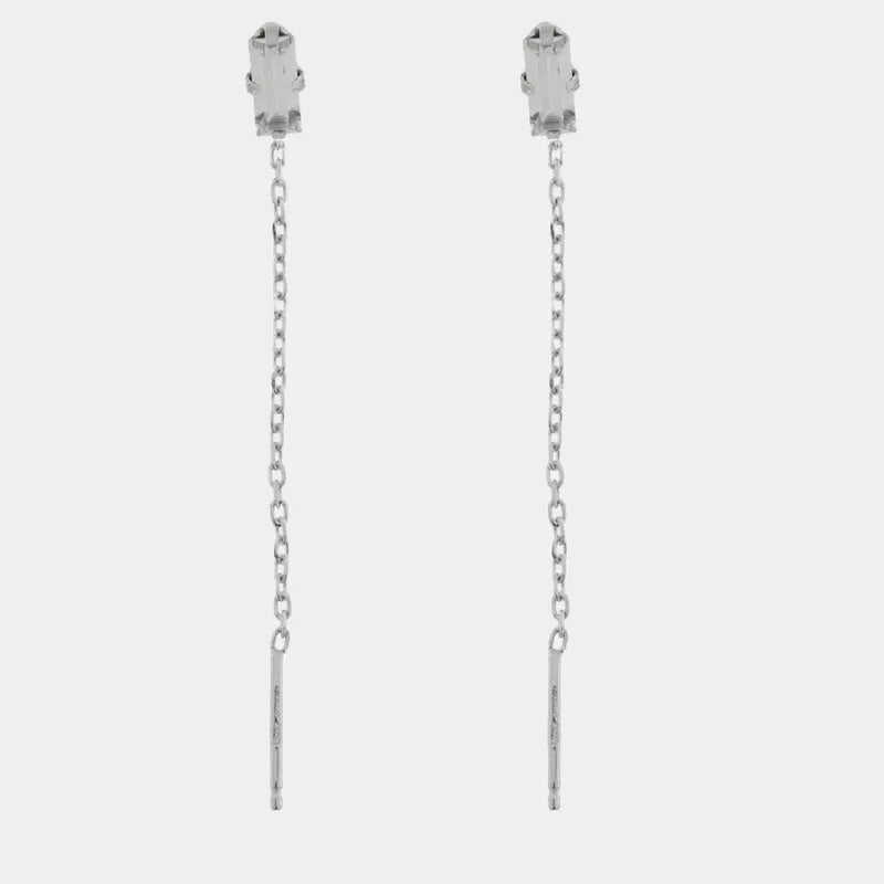 925 Sterling Silver Rectangle Drop Earrings