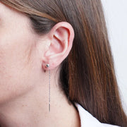 Orecchini in Argento 925 saliscendi con sfera