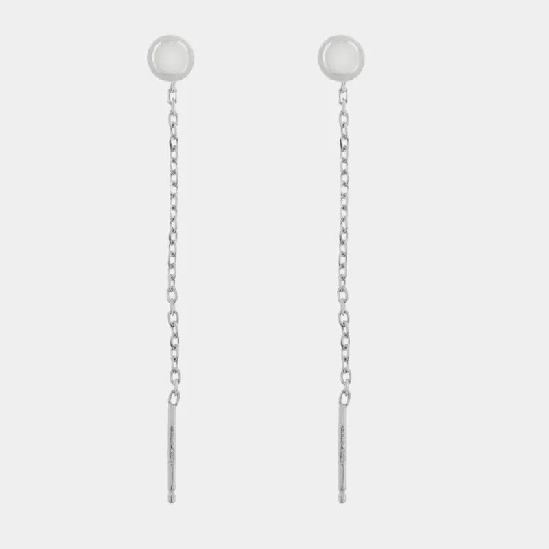 Orecchini in Argento 925 saliscendi con sfera