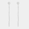 Orecchini in Argento 925 saliscendi con sfera