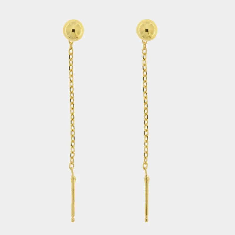 925 Sterling Silver drop earrings with sphere