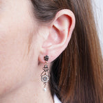 Orecchini in Argento 925 in stile antico con perle Collezione Novecento - BYSIMON gioielli