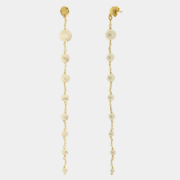 Orecchini argento 925 perle pendenti - BYSIMON gioielli
