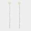 Orecchini in Argento 925 saliscendi con perla grande