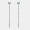 Sterling Silver 925 drop earrings with blue crystals