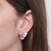 Orecchini in Argento 925  farfalla rosa in madreperla