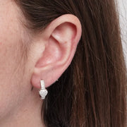 Orecchini in Argento 925 semicerchio con cuore