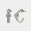 Orecchini in Argento 925 semicerchio con cuore