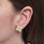 Orecchini in Argento 925 quadrato con perle