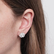 Orecchini in Argento 925 fiore zirconato