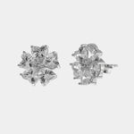 Orecchini argento 925 fiore zirconato - BYSIMON gioielli