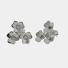Orecchini in Argento 925 tris di fiori con punto luce