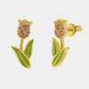 Orecchini in Argento 925 tulipano zirconato