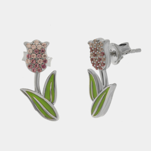 Orecchini in Argento 925 tulipano - BYSIMON gioielli