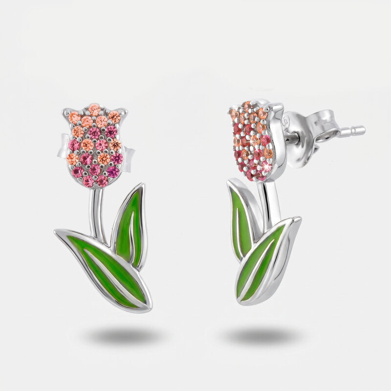 Orecchini in Argento 925 tulipano - BYSIMON gioielli