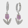 Orecchini in Argento 925 tulipano lilla