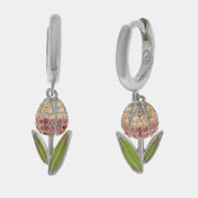 Orecchini in Argento 925 tulipano colorato