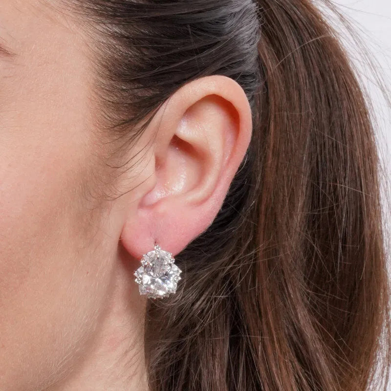 Orecchini in Argento 925 a monachella con zirconi