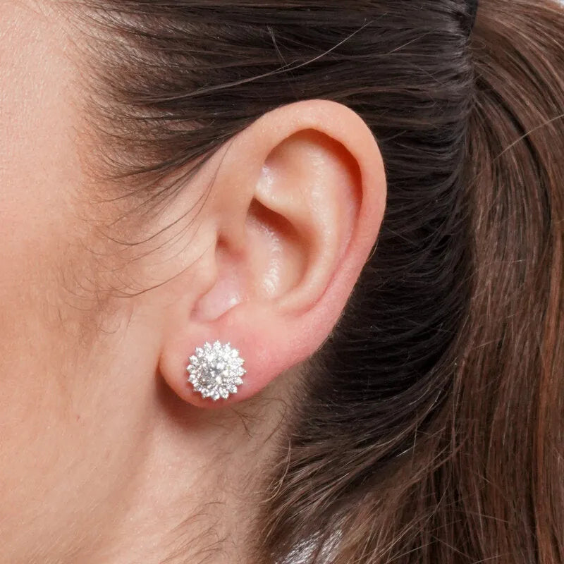 Orecchini in Argento 925 a lobo zirconato