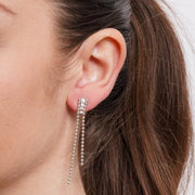 Orecchini in Argento 925 lunghi con zircone