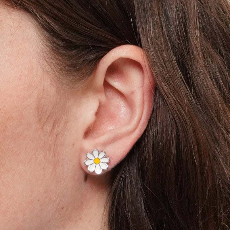 Orecchini in Argento 925 Margherita smaltata