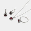 Set in Argento 925 Set zirconi rubi