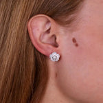 Set in Argento 925 con fiore e zinconi