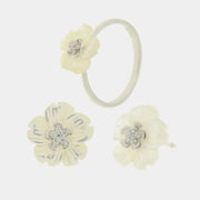 Set in Argento 925 con fiore e zinconi